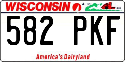 WI license plate 582PKF