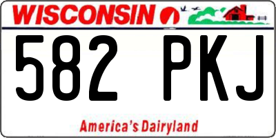 WI license plate 582PKJ