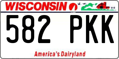 WI license plate 582PKK