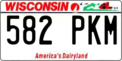 WI license plate 582PKM