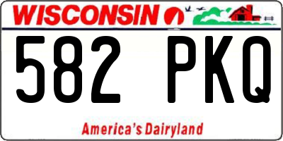 WI license plate 582PKQ