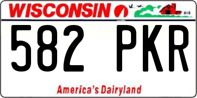 WI license plate 582PKR