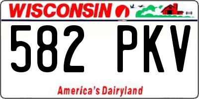 WI license plate 582PKV