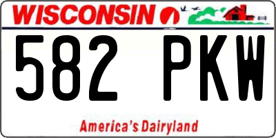 WI license plate 582PKW