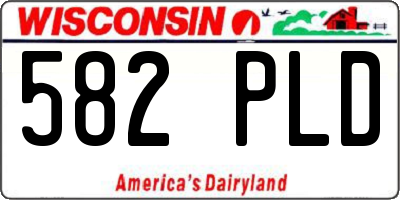 WI license plate 582PLD