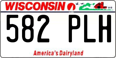 WI license plate 582PLH