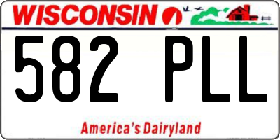 WI license plate 582PLL