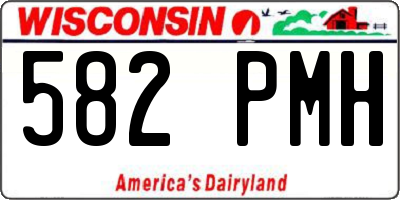 WI license plate 582PMH