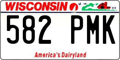 WI license plate 582PMK