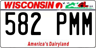 WI license plate 582PMM