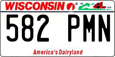 WI license plate 582PMN