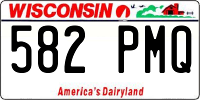 WI license plate 582PMQ