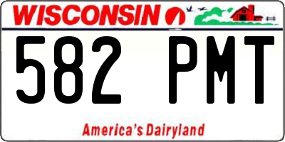 WI license plate 582PMT