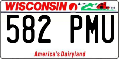 WI license plate 582PMU
