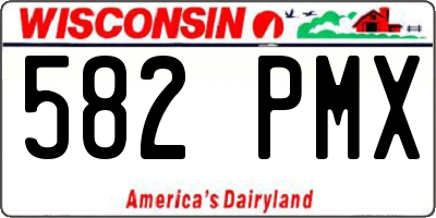 WI license plate 582PMX