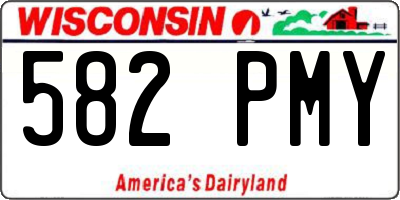WI license plate 582PMY