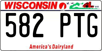 WI license plate 582PTG