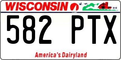 WI license plate 582PTX