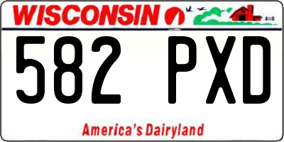 WI license plate 582PXD