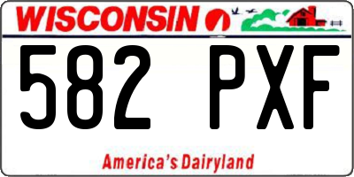 WI license plate 582PXF