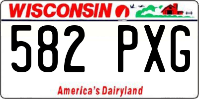 WI license plate 582PXG