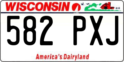 WI license plate 582PXJ