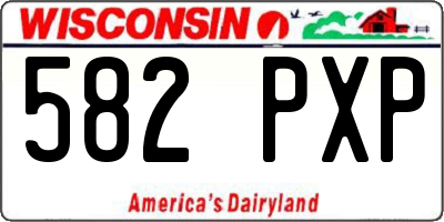 WI license plate 582PXP