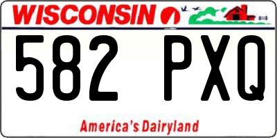 WI license plate 582PXQ