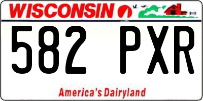 WI license plate 582PXR