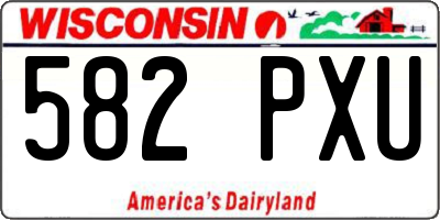 WI license plate 582PXU