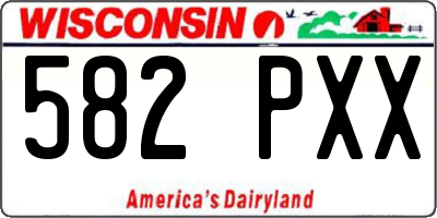 WI license plate 582PXX