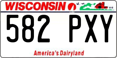 WI license plate 582PXY