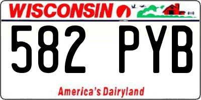 WI license plate 582PYB