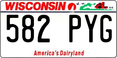 WI license plate 582PYG