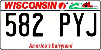 WI license plate 582PYJ