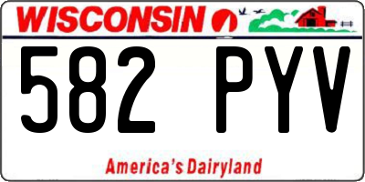 WI license plate 582PYV