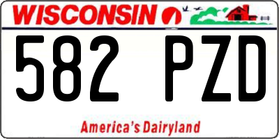 WI license plate 582PZD