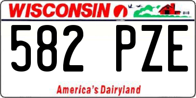 WI license plate 582PZE