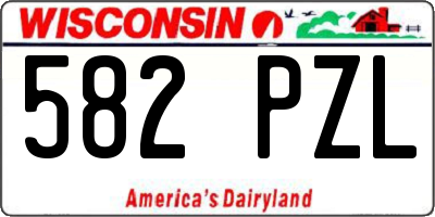 WI license plate 582PZL