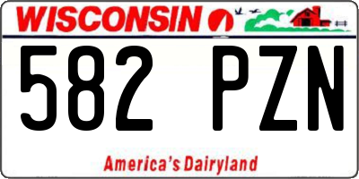 WI license plate 582PZN