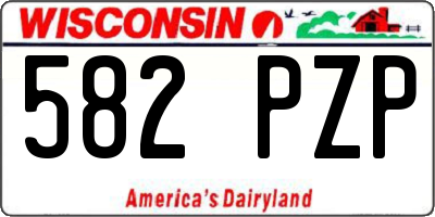 WI license plate 582PZP