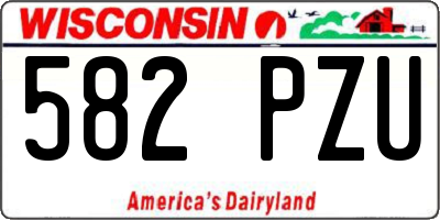WI license plate 582PZU