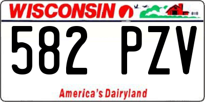 WI license plate 582PZV