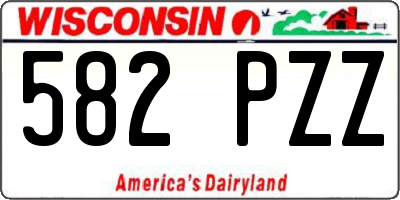 WI license plate 582PZZ