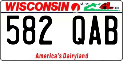 WI license plate 582QAB
