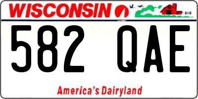 WI license plate 582QAE