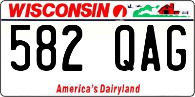 WI license plate 582QAG