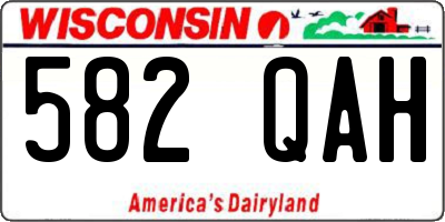 WI license plate 582QAH