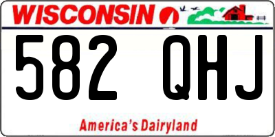 WI license plate 582QHJ