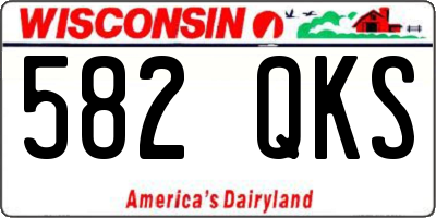 WI license plate 582QKS